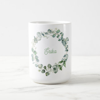 Personalised Eucalyptus wreath mug
