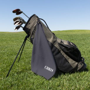 Personalised Evening Blue Golf Towel