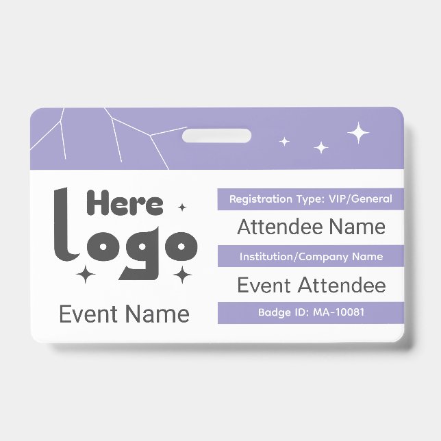 Personalised Event Badge ID (Front)