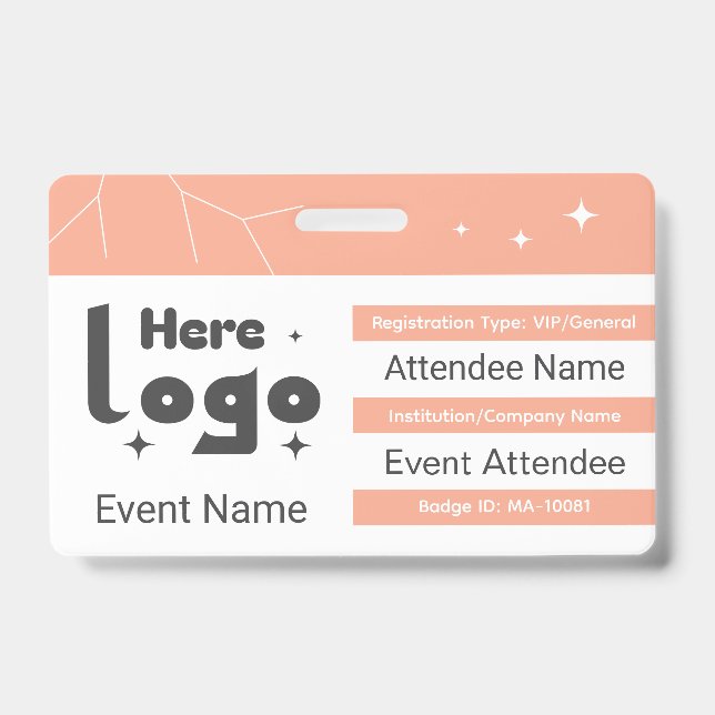 Personalised Event Badge ID (Front)
