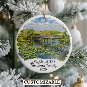 Personalised Everglades National Park, Florida Ceramic Ornament