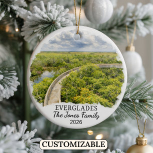 Personalised Everglades National Park, Florida Ceramic Ornament