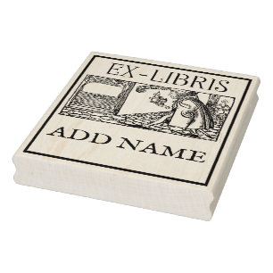 Personalised Ex-Libris Maple Wood Stamp