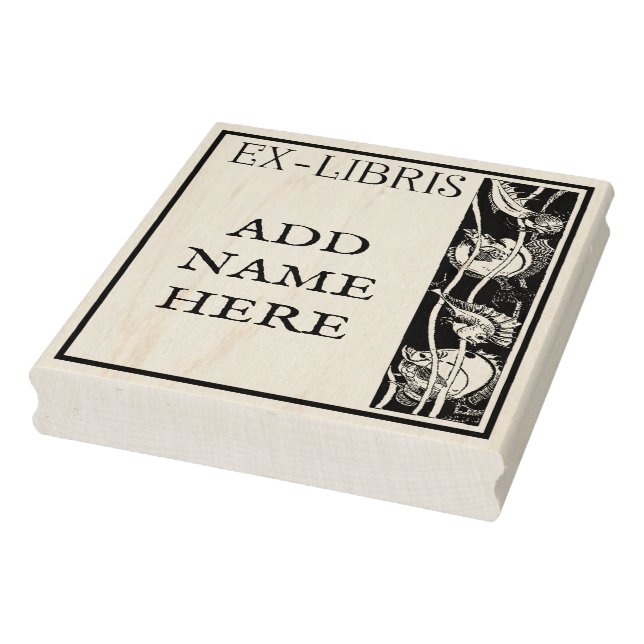 Personalised Ex-Libris Maple Wood Stamp (Stamp)