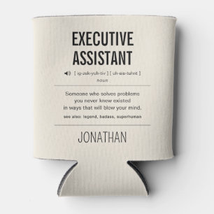 Personalised Executive Assistant Funny Can Cooler