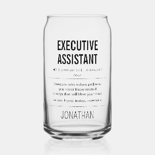 Personalised Executive Assistant Funny Can Glass