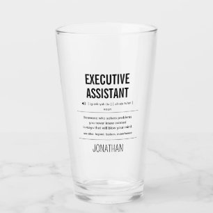 Personalised Executive Assistant Funny Glass