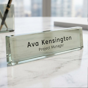 Personalised Executive Desk Modern Nameplate