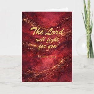 Personalised Exodus 14:14 Christian Encouragement  Card