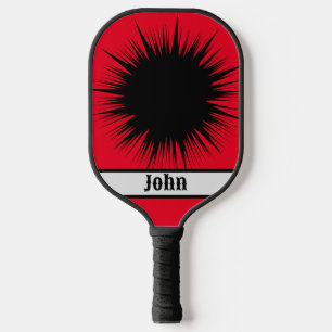 Personalised Explosion Red & Black Pickleball Paddle