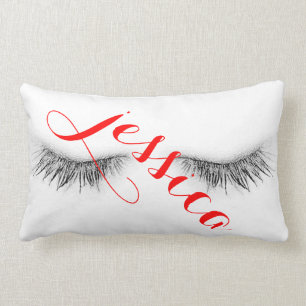 Personalised Eyelashes Design Lumbar Cushion