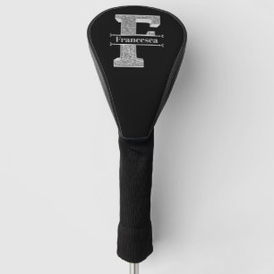 Personalised F Initial Silver Monogram Your Name Golf Head Cover