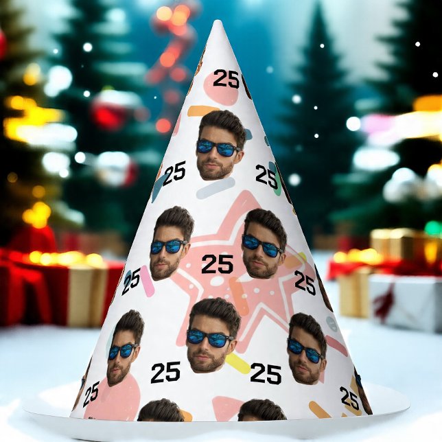 Personalised Face 20th 30th 40th 50th Birthday Party Hat (Creator Uploaded)