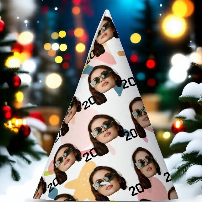 Personalised Face 20th 30th 40th 50th Birthday Party Hat (Creator Uploaded)