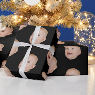 Personalised Face 30th 40th Birthday Custom Photo Wrapping Paper