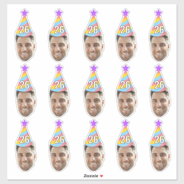 Personalised Face Birthday Favours Bachelor Party  (Sheet)