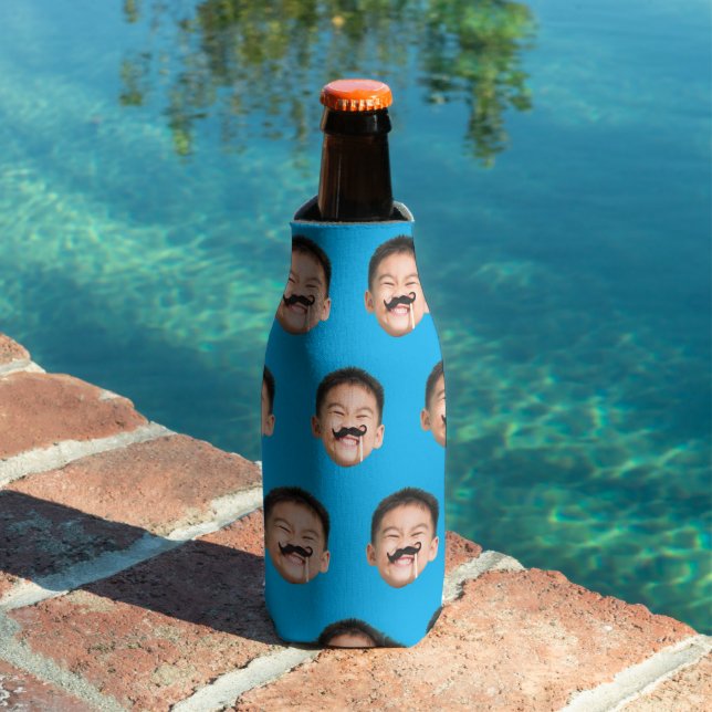 Personalised Face Birthday Favours Bachelor Party Bottle Cooler (In Situ Pool)