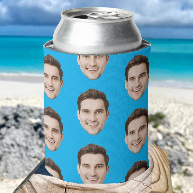 Personalised Face Birthday Favours Bachelor Party Can Cooler (Creator Uploaded)