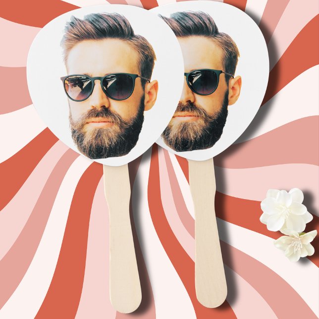 Personalised Face Birthday Favours Bachelor Party Hand Fan (Creator Uploaded)