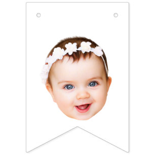 personalised Face Bunting photo birthday banner