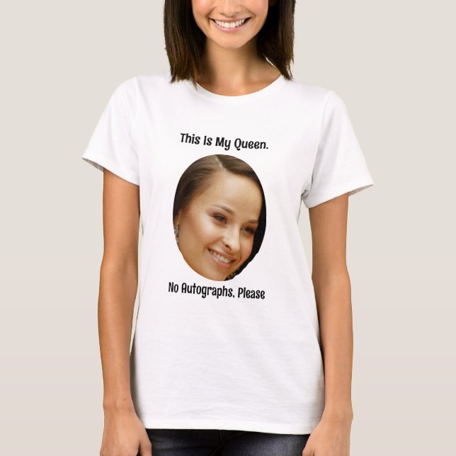 Personalised Face Custom Photo Picture Fun Couple T-Shirt (Front)