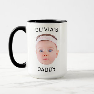 Personalised Face Mug, Custom Baby Mug, Dad Gift Mug