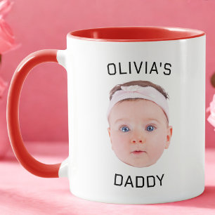 Personalised Face Mug, Custom Baby Mug, Dad Gift Mug