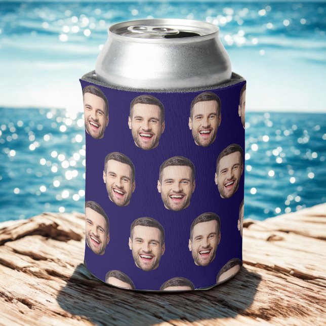 Personalised Face Photo Birthday Favours Bachelor  Can Cooler (Creator Uploaded)