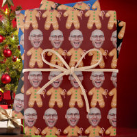 Personalised Face Photo Gingerbread Men Christmas