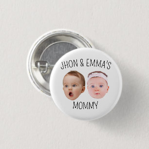 Personalised Face Photo Kids, Mother's Day Gift 3 Cm Round Badge