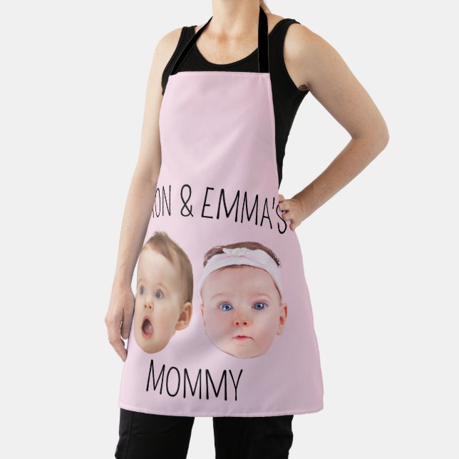 Personalised Face Photo Kids, Mother's Day Gift Apron (Insitu)