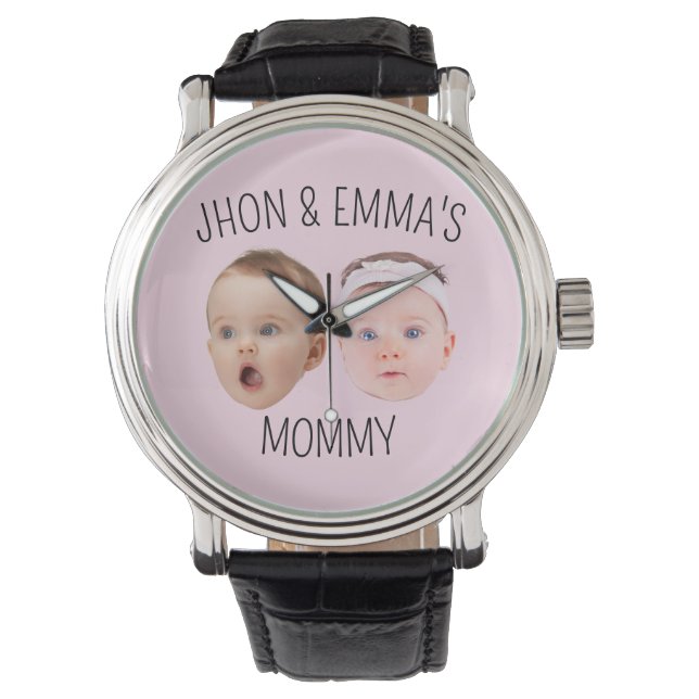 Personalised Face Photo Kids, Mother's Day Gift Watch (Front)