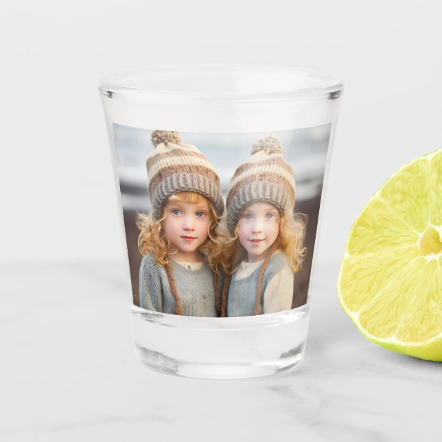 Personalised Face Picture Fun Birthday Party Photo Shot Glass (Front)