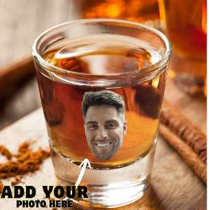 Personalised Face Picture Fun Birthday Party Photo Shot Glass