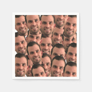 Personalised Face Picture Unique Photo Birthday Napkin
