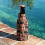 Personalised Face Picture Unique Photo Bottle Cooler<br><div class="desc">Funny Custom Photo Groomsman Gift Black and White Bottle Coozie. Add their name and upload a photo using Zazzle's design tool. Message us if you need help with anything! Personalised Face Picture bottle Cooler – Unique Custom Photo Printed Can Bottle - Customised Printed Can - Best Wedding/Event/Party Gift. These can...</div>