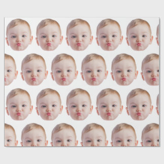 Personalised Face Print Custom Photo Gift  Wrapping Paper