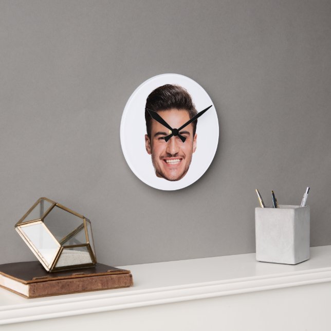 Personalised Face Round Clock (Office)
