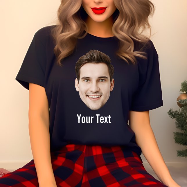 Personalised Face Text  Custom Birthday Crew Party T-Shirt (Creator Uploaded)
