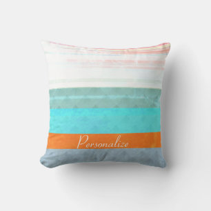 Personalised Faded & Weathered Stripes Cushion