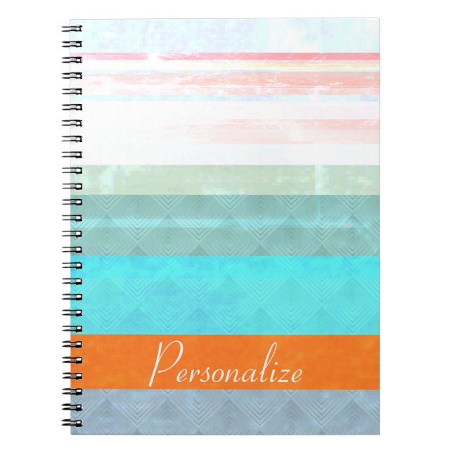 Personalised Faded & Weathered Stripes Notebook (Front)