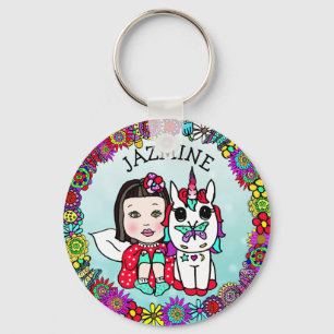 Personalised Fairy and Unicorn Key Chain