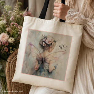 Personalised Fairy Flower Girl Tote Custom Wedding Bag