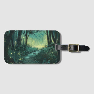 Personalised Fairy Light Forest Luggage Tag
