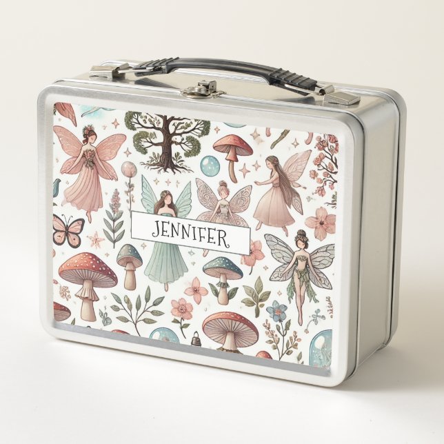 Personalised Fairy Metal Lunch Box (Front)