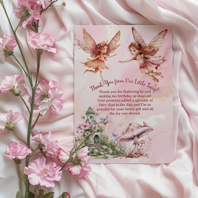 Personalised Fairy-Themed Thank You Card (Creator Uploaded)