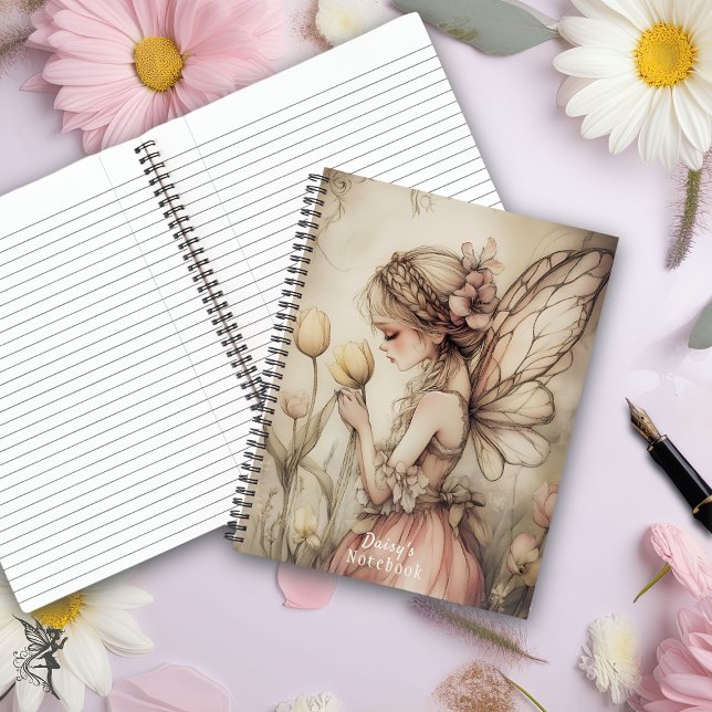 Personalised Fairy with Whimsical Butterfly Wings Notebook (Creator Uploaded)