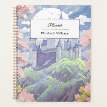 Personalised Fairytale Castle Pastel Watercolor 