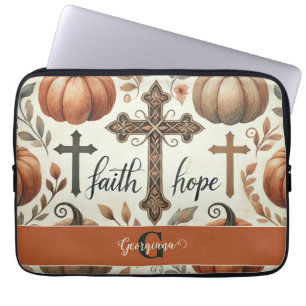 Personalised Faith & Hope Christian Halloween Laptop Sleeve