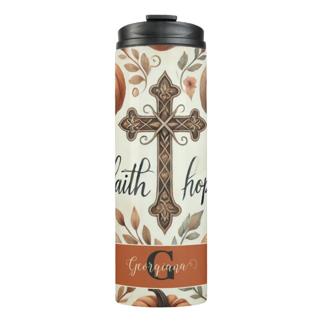 Personalised Faith & Hope Christian Halloween Thermal Tumbler (Front)